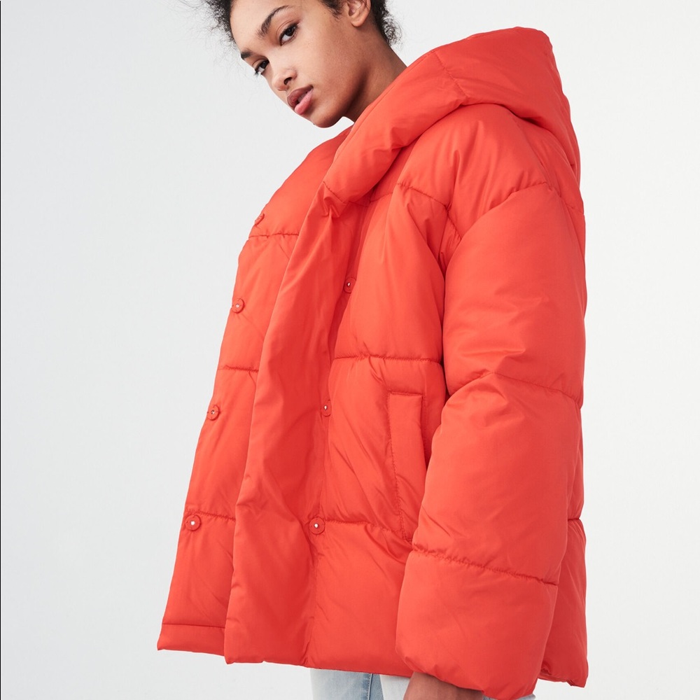 Orange Puffer Coat